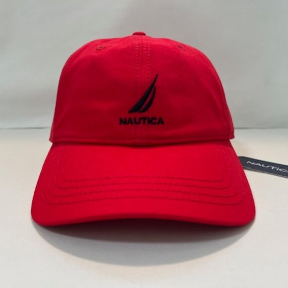 NAUTICA J-Class Adjustable Embroidered Cap- Red/Navy Sailboat Logo - Picture 5 of 5
